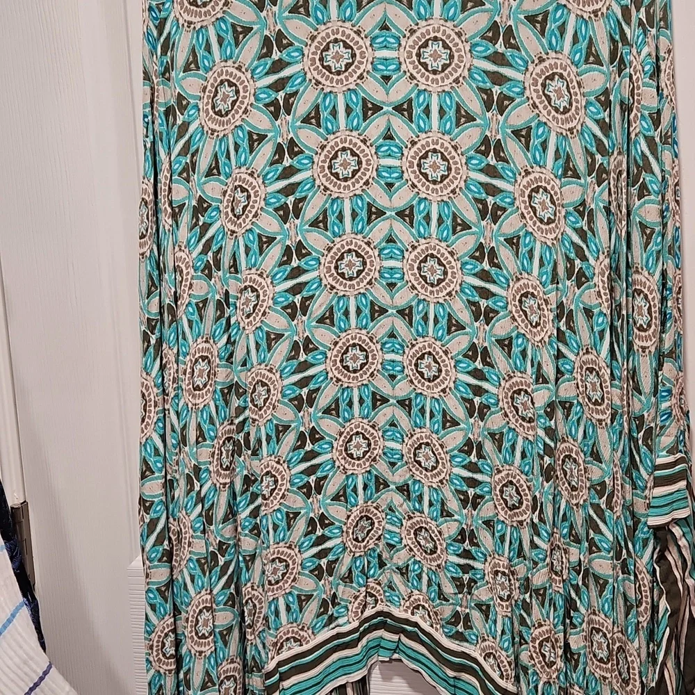 Catherines Blue and Gray Patterned Kimono